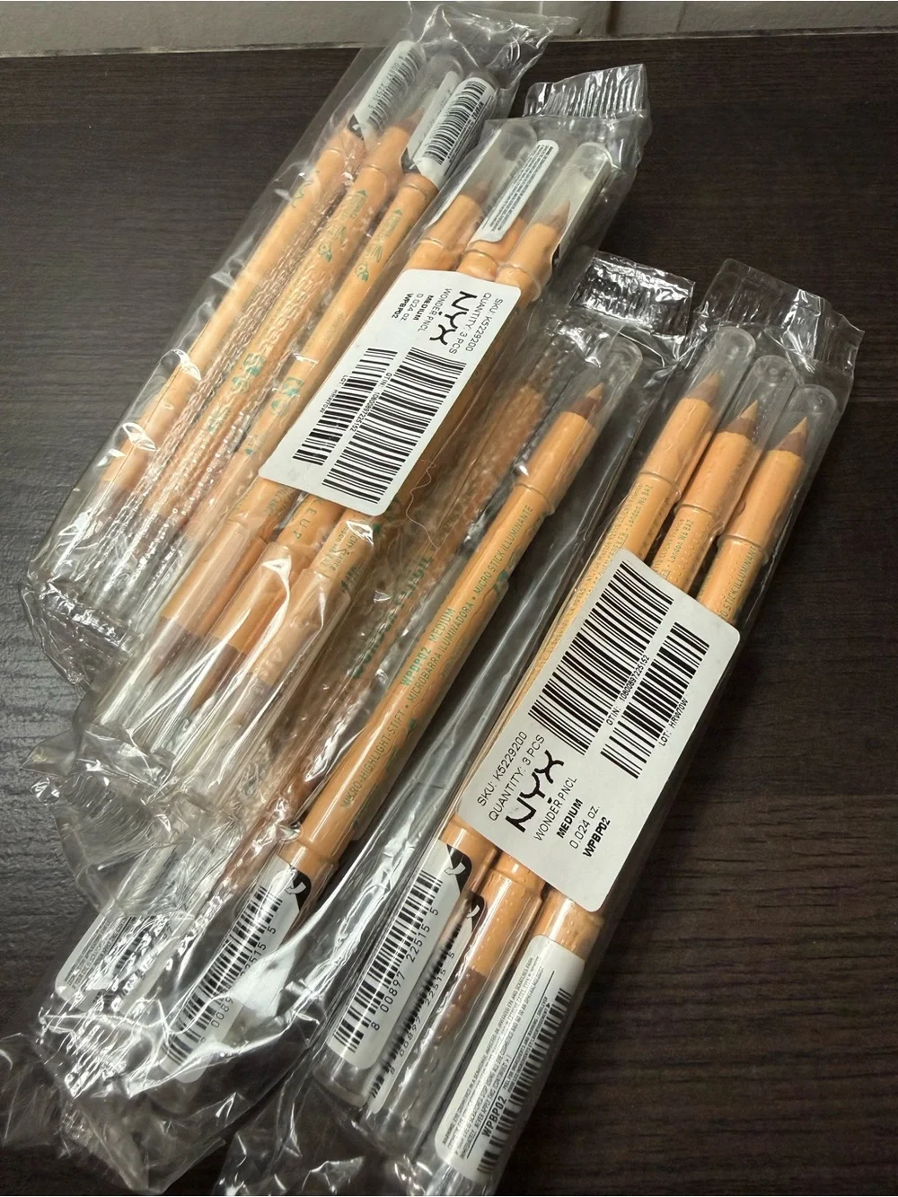 1 Set (3pcs) NYX Dual-Ended wonder pencil